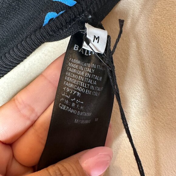 BALENCIAGA - All Over Logo Cotton Sweater - Picture 8 of 12